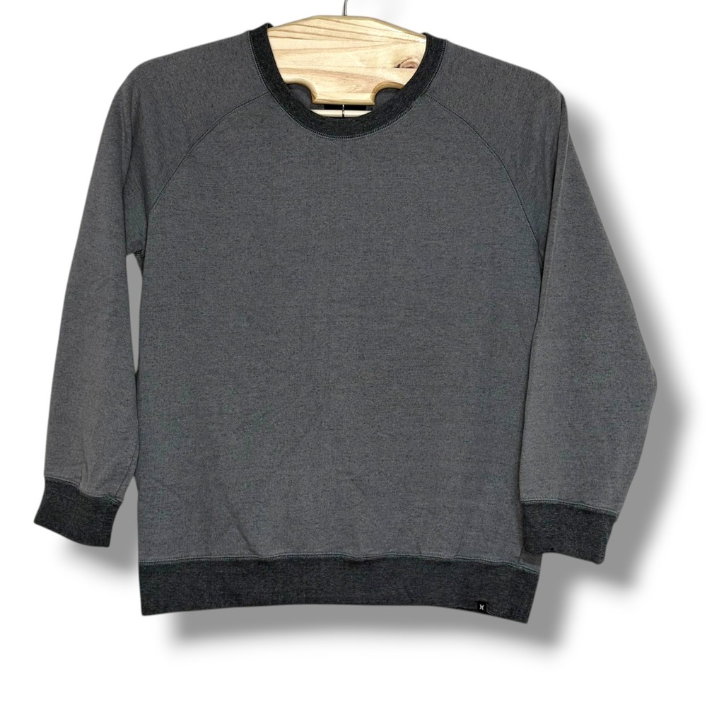 Hurley Gray Crewneck‎ Raglan Sweatshirt XL Cotton Polyester Blend Casual Comfort